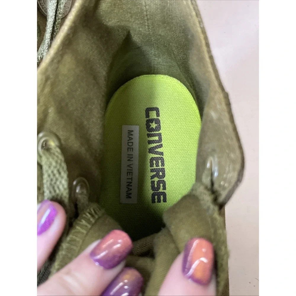 army green high top converse women's READ